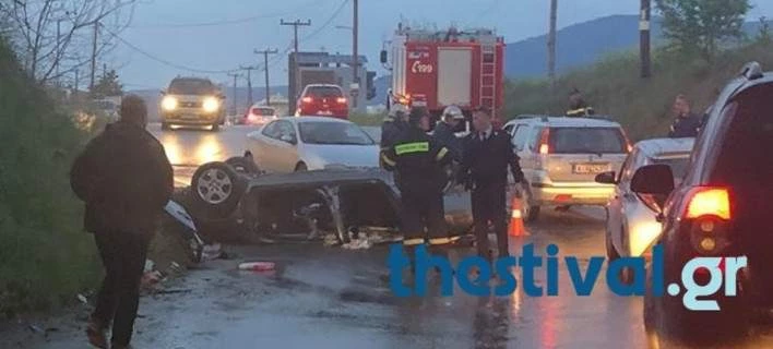 Θανατηφόρο τροχαίο: Ενας νεκρός και 3 τραυματίες στην Θεσσαλονίκης-Μουδανιών